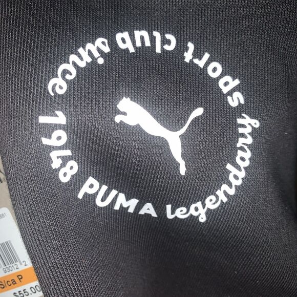 Puma Misses Small Hoodie Black Pockets In Front Zip Up Logo On Front Active Wear - Picture 5 of 5